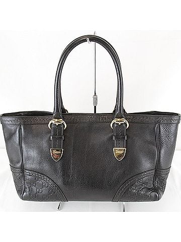 Gucci GUCCI Guccissima Black Tote Bag 181511 212792 (Women's) - Leather/Leather (view 1)