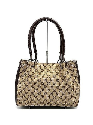 Gucci GUCCI 115007 Tote Bag Handbag GG Canvas Leather Brown Women's (view 1)