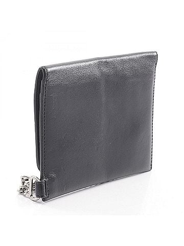 Céline Celine biker wallet, chain billfold, leather, men's, black, 10C633BLX.38SI (view 2)