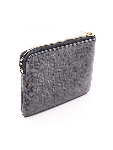 Céline Celine Triomphe business card holder/card case with key ring, wallet/coin purse, women's, black, 10C662CA2.38NO (view 2)