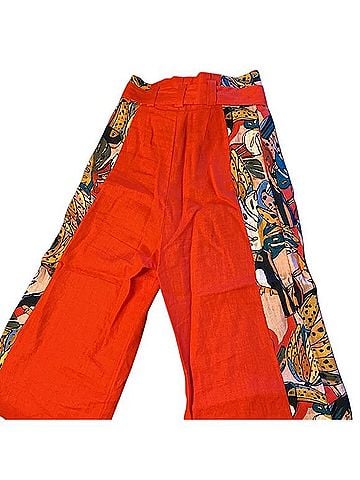 FARM Rio Red Toucan Linen Pant Linen Pants (view 2)