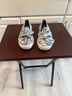Nautica 100% Canvas Stripes Blue White Sneakers Size 8 1/2 - photo 4