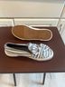 Nautica 100% Canvas Stripes Blue White Sneakers Size 8 1/2 - photo 6