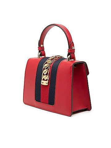 Gucci Gucci Sylvie Mini Handbag Shoulder Bag 2WAY 470270 Red Leather Women's GUCCI (view 2)