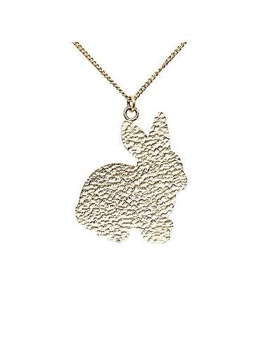 Chanel Chanel Rabbit Coco Mark Pendant Necklace 05A Gold Plated Women's CHANEL (view 2)