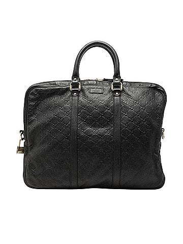 Gucci Gucci Guccissima Business Bag, Free Case, 2-Way, 208463, Black Leather, Men's GUCCI (view 1)