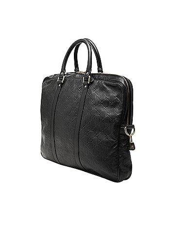 Gucci Gucci Guccissima Business Bag, Free Case, 2-Way, 208463, Black Leather, Men's GUCCI (view 2)