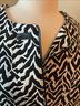 Chico's Graphic Black White Coat Size 2 - photo 5