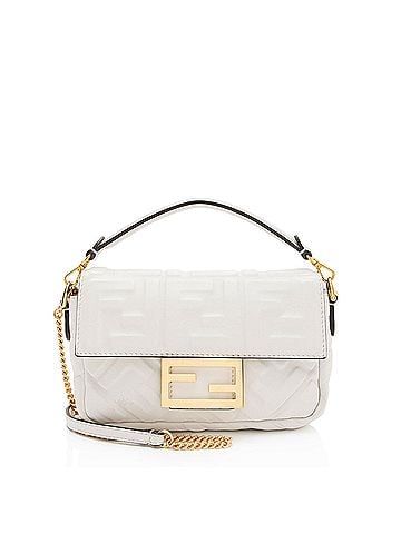 Fendi Fendi FF Embossed Leather 1974 Mini Baguette Shoulder Bag (view 1)