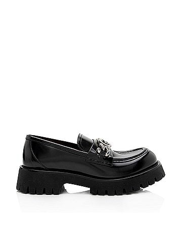 Gucci Gucci Shiny Calfskin Interlocking G Chain Loafers - Size 10 / 40 (view 1)