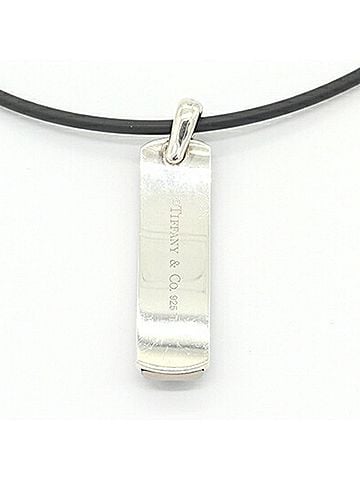 Tiffany & Co. Tiffany & Co. 1837 Narrow Bar Necklace, Sterling Silver 925, Titanium, Rubber Choker Pendant, for Women and Men. (view 2)
