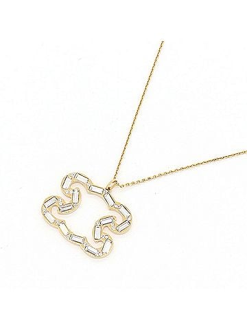 Céline Celine Triomphe Sparkle Necklace 461FO6BRS.35OR Gold Metal Crystal Pendant Long for Women CELINE (view 1)