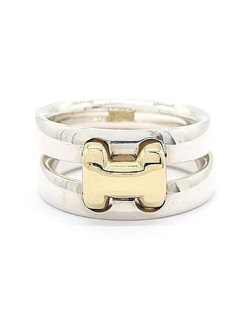 Hermès Hermes Olympus Ring, Sterling Silver (SV), Yellow Gold (YG), Hallmarked, Combination Women's. (view 1)