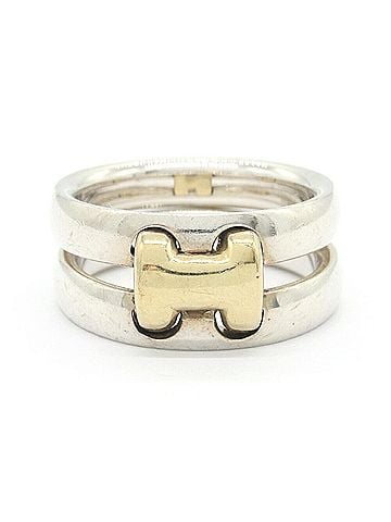 Hermès Hermes Olympus Ring, Sterling Silver (SV), Yellow Gold (YG), Hallmarked, Combination Women's. (view 1)