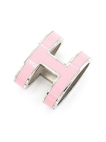 Hermès Hermes Pop H Pink Silver Metal Pendant Top Necklace for Women (view 1)