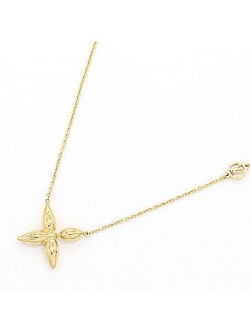 Louis Vuitton Louis Vuitton Collier Louisette Necklace M00365 Gold Metal Pendant for Women LOUIS VUITTON (view 1)