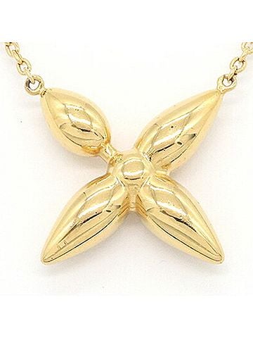 Louis Vuitton Louis Vuitton Collier Louisette Necklace M00365 Gold Metal Pendant for Women LOUIS VUITTON (view 2)