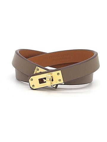 Hermès Hermes Mini Kelly Double Tour Bracelet H081182 Etoupe Veau Swift Metal Z Stamp Women's HERMES (view 1)