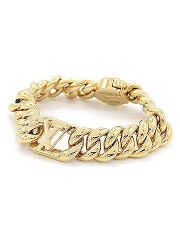 Louis Vuitton Louis Vuitton Bracelet, LV Get Dressed, M00659, Gold Metal, Size S, Chain LV, Women's, LOUIS VUITTON (view 2)
