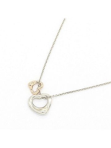 Tiffany & Co. Tiffany & Co. Elsa Peretti Double Heart Necklace, Sterling Silver 925 (AU750 RG), Pendant, Women's. (view 1)