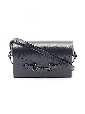 Gucci Gucci Horsebit 1955 Shoulder Bag/Handbag, Leather, Women's, Black, 699296 (view 1)