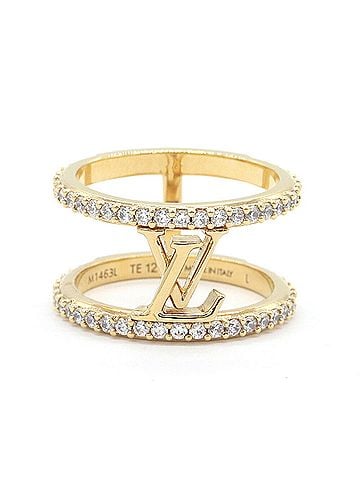 Louis Vuitton Louis Vuitton Ring LV Iconic Strass M1463L Gold Metal Large Women's LOUIS VUITTON (view 1)