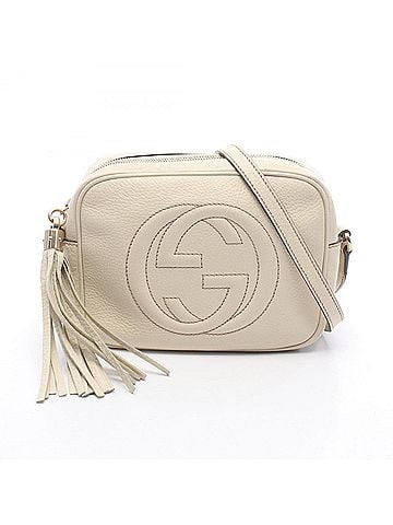 Gucci Gucci Soho Disco Bag, Interlocking G design, Shoulder Bag/Handbag, Leather, Women's, Ivory, 308364 (view 1)
