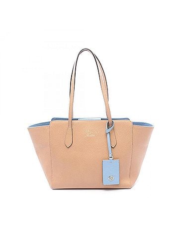 Gucci Gucci Swing Tote Bag Handbag Leather Women's Beige/Blue 354408 (view 1)