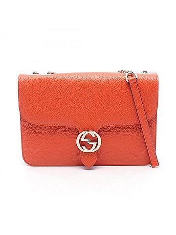 Gucci Gucci Interlocking G Shoulder Bag Handbag Leather Women's Orange 510303 (view 1)