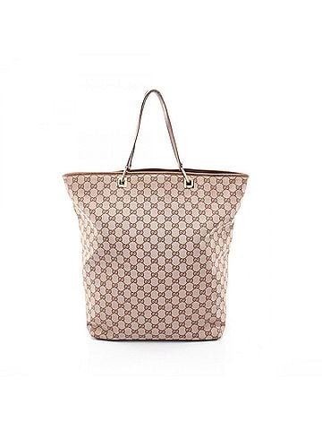 Gucci Gucci GG pattern tote bag/handbag, canvas and leather, women's, brown/beige, 002 1097 (view 1)