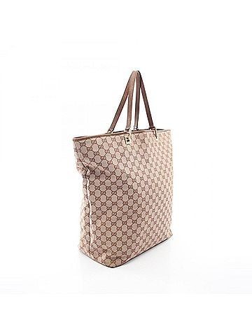 Gucci Gucci GG pattern tote bag/handbag, canvas and leather, women's, brown/beige, 002 1097 (view 2)