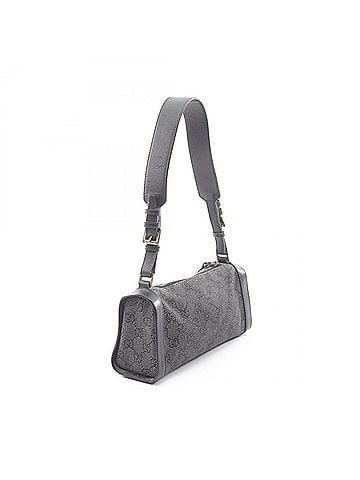 Gucci Gucci GG pattern shoulder bag/handbag, denim, women's, black, 92707 (view 2)