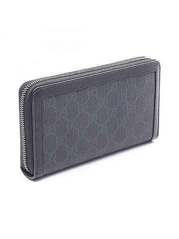 Gucci Gucci GG Supreme Round Long Wallet, Leather, Men's, Black, 322147 (view 2)