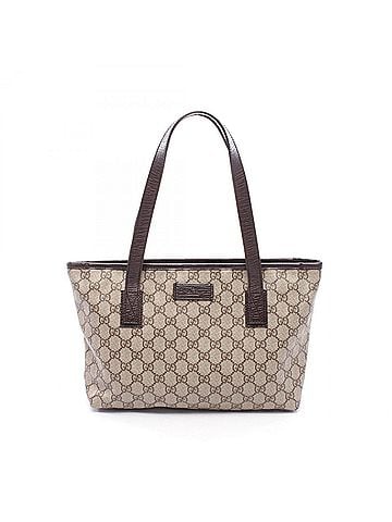 Gucci Gucci GG Supreme Tote Bag Handbag, Coated Canvas Leather, Women's, Beige/Brown, 181086 (view 1)