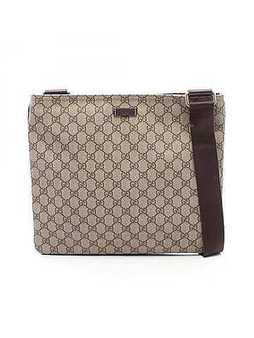 Gucci Gucci GG Supreme Shoulder Bag/Handbag, Coated Canvas and Leather, Men's/Women's, Beige/Brown, 201446 (view 1)