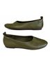 Everlane 100% Leather Solid Green Flats Size 6 1/2 - photo 3