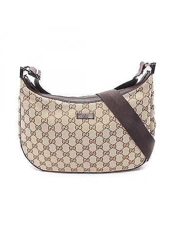 Gucci Gucci GG Canvas Shoulder Bag/Handbag, and Leather, Women's, Beige/Brown, Item No. 122790 (view 1)
