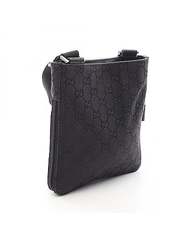 Gucci Gucci GG Canvas Shoulder Bag/Handbag, and Leather, Men's, Black, 019?0349 (view 2)
