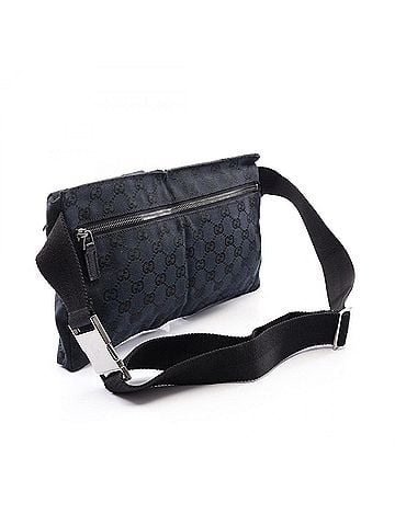 Gucci Gucci GG Canvas Waist Bag, Body Handbag, Leather, Men's & Women's, Black, 28566 (view 2)