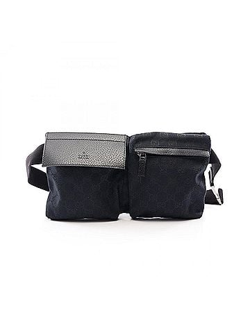 Gucci Gucci GG Canvas Waist Bag, Body Handbag, Leather, Men's & Women's, Black, 28566 (view 1)