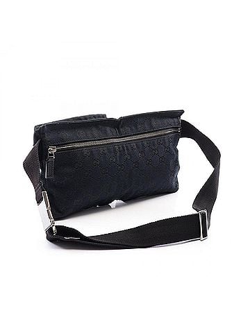Gucci Gucci GG Canvas Waist Bag, Body Handbag, Leather, Men's & Women's, Black, 28566 (view 2)