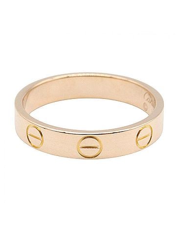 Cartier Cartier Mini Love Ring, 18K Pink Gold (PG), Women's, Tone, B4085249 (view 2)