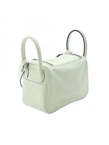 Hermès Hermes Lindy Mini Shoulder Bag/Handbag, Leather, Calfskin (Veau Swift), Women's, Green (view 2)