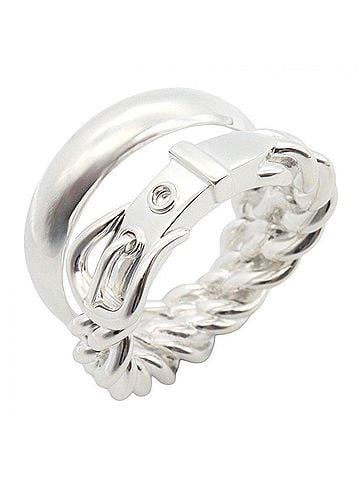Hermès Hermes HERMES Boucles Sellier Inflexible Ring - Ring/Finger Sterling Silver 925 Women's Tone (view 1)