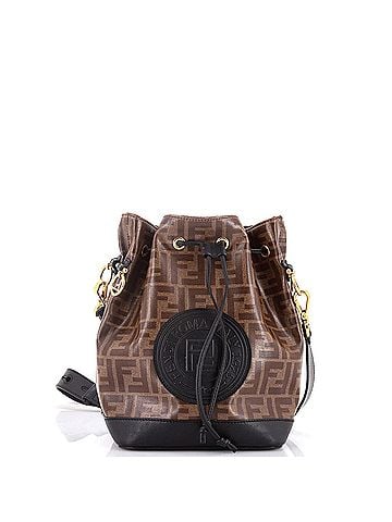 Fendi Mon Tresor Bucket Bag Zucca Coated Canvas Small (view 1)