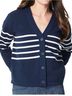 SPANX Stripes Blue White Cardigan Size 1X - photo 3