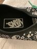 Vans 100% Canvas Graphic Black White Green Sneakers Size 5 1/2 - photo 5