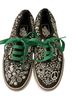 Vans 100% Canvas Graphic Black White Green Sneakers Size 5 1/2 - photo 2