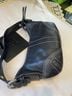 Coach 100% Leather Solid Black Silver Hobo One size - photo 7