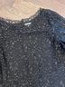 Joie 84% Nylon 16% Metallic Fiber 100% Polyester Black 3/4 Sleeve Blouse Size L - photo 4